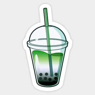 Aromantic Flag Bubble Tea Sticker